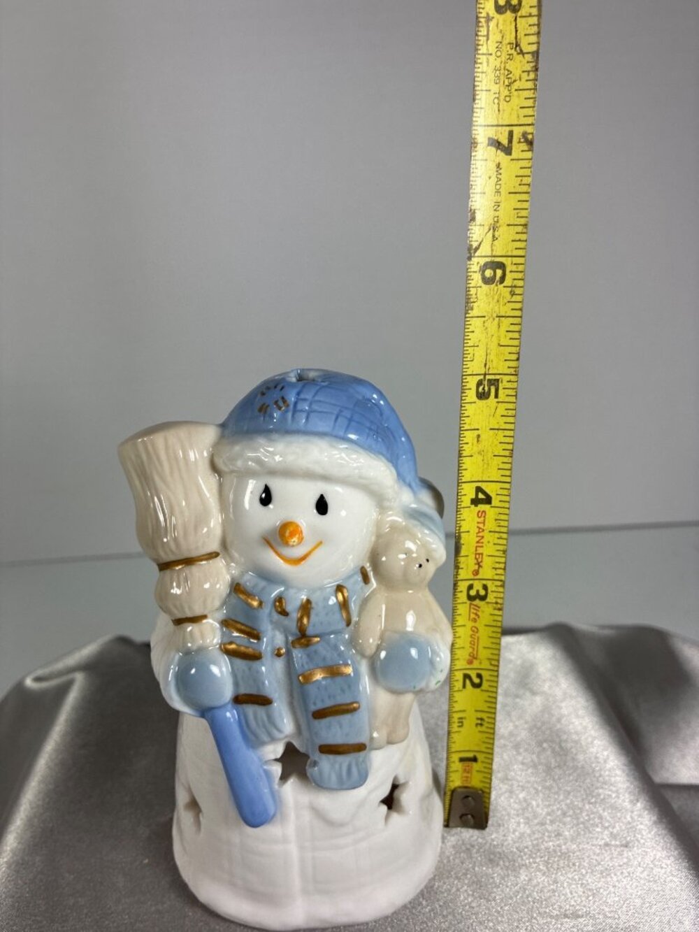 Ceramic Snowman Christmas Tea Light Holder - Picture 8 of 8